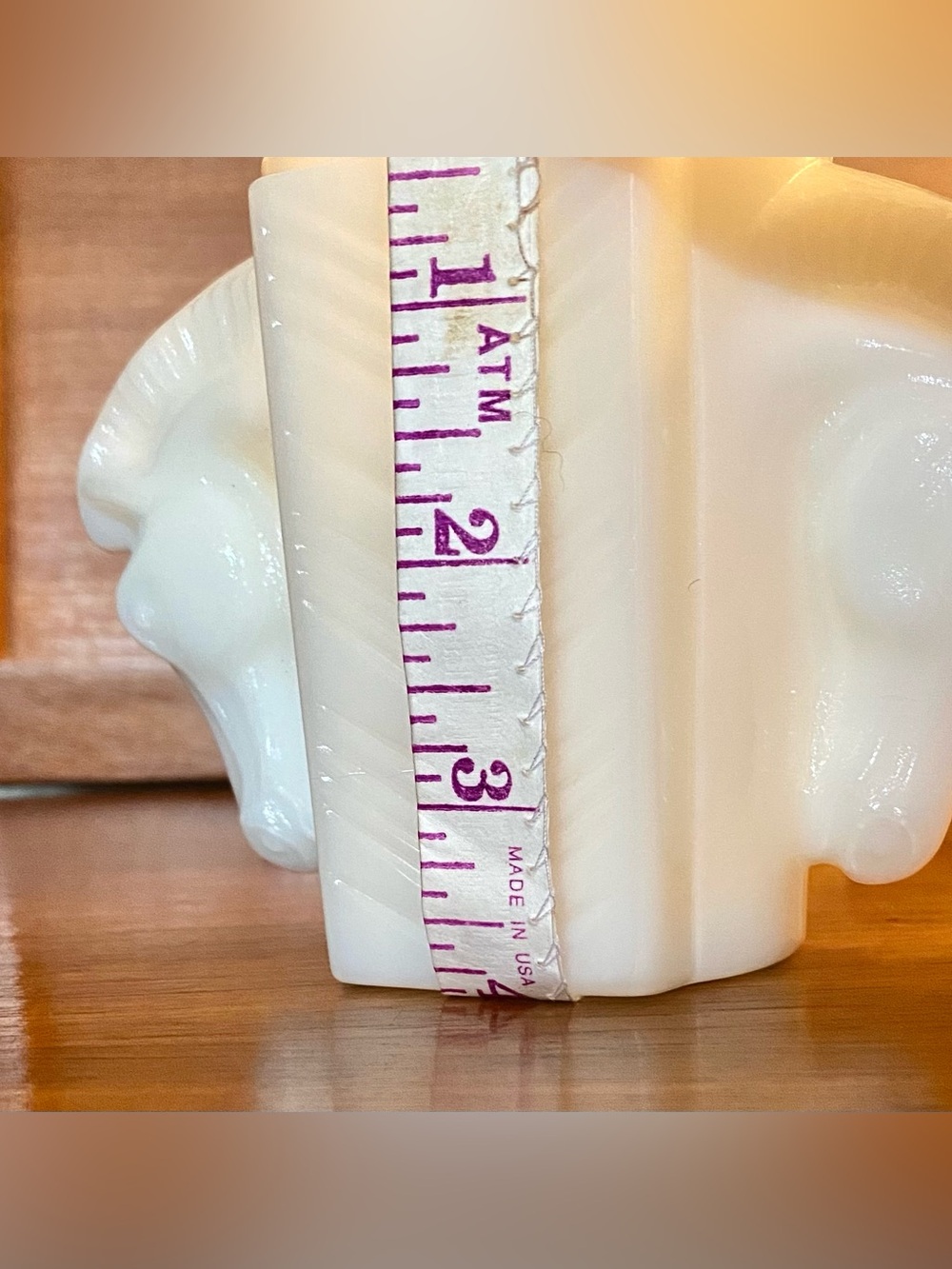 Vintage 1930s Art Deco Macbeth Evans White Milk Glass Trojan Horse Head Vase - Picture 4 of 5